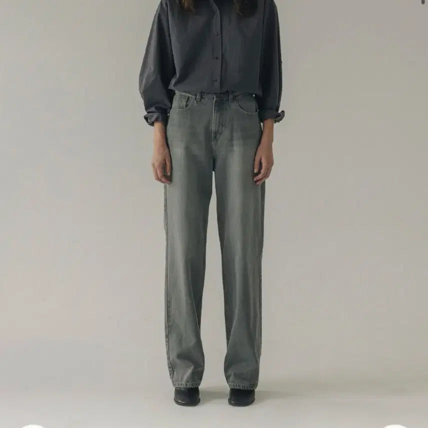 [BUNJANG] Moia Vintage Denim Light Gray S / moia 모이아 빈티지 데님 라이트 그레이 s