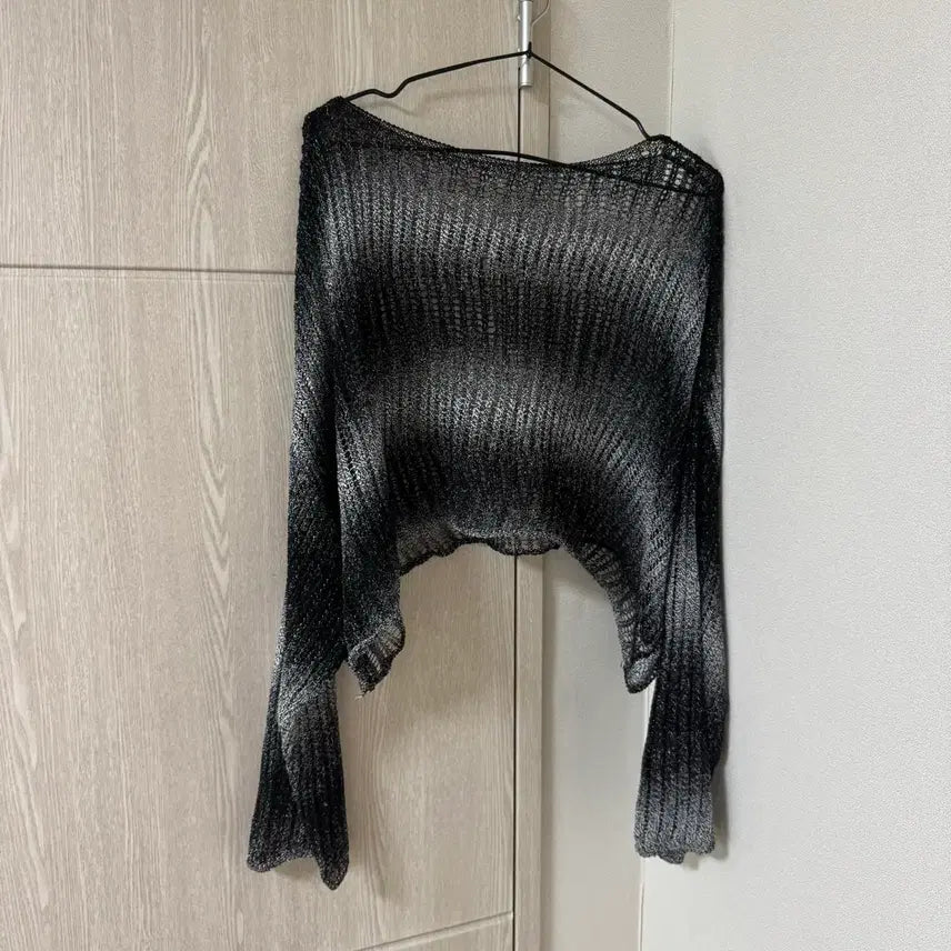 [BUNJANG] Gradient See-Through Knit Top / 그라데이션 시스루 니트