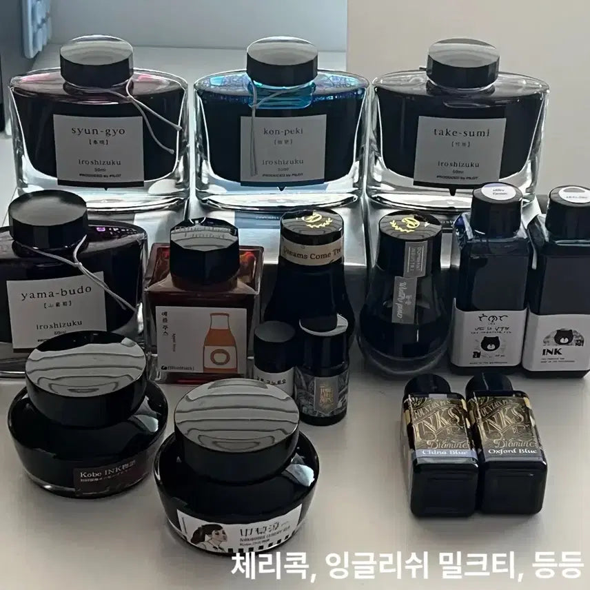 [BUNJANG] Fountain Pen Ink Samples (Iroshizuku, Troublemaker, Sailor, Diamine, etc.) / 만년필 잉크 소분 (이로시주쿠, 트러블메이커, 블루블랙 세일러 음료 등등