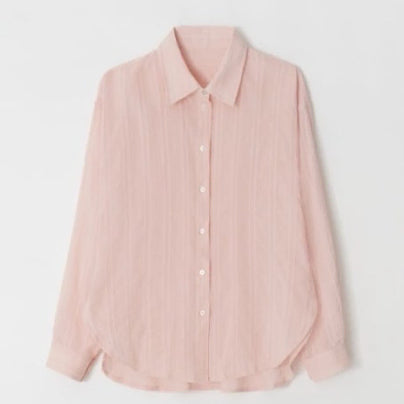 [BUNJANG] LEEDS Lace Shirt Peach / 샵리즈 더위시 leeds 레이스 셔츠 피치