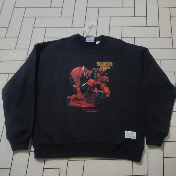 [BUNJANG] Discus Athletic Deadpool Collaboration Black Sweatshirt L (105-110) / 디스커스애슬레틱 데드풀 맨투맨 블랙 스웻셔츠 L 105~110