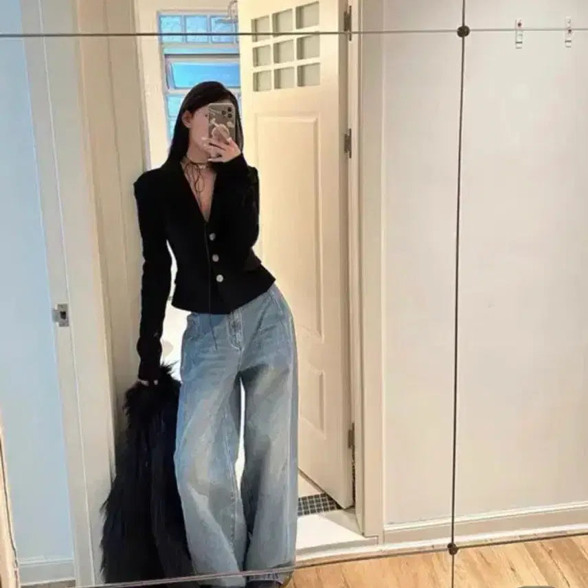 [BUNJANG] Parisienne Wide Leg Jeans / 파리지엔느 와이드 청바지