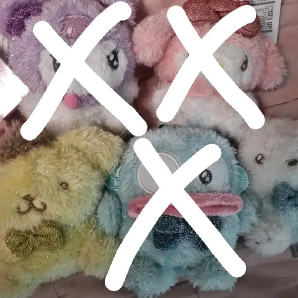 [BUNJANG] Sanrio Glitter Pastel Pom Pom Purin, My Melody, Pochacco Doll Keychain / 산리오 반짝이파스텔 폼폼푸린 마이멜로디 포챠코 인형 키링