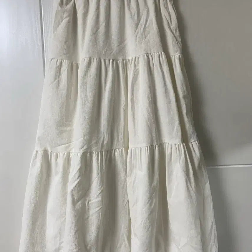 [BUNJANG] White Long Skirt (Free Size) / 흰색 롱치마(프리사이즈)