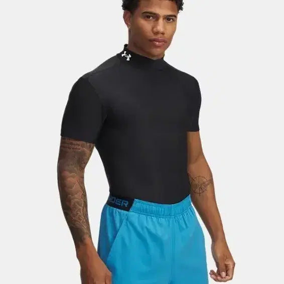 [BUNJANG] Under Armour Compression Half-Zip Short Sleeve Muscle T-Shirt / 언더아머 컨프레션 반폴라 반팔 머슬 타이즈