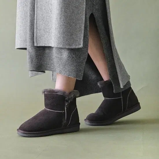[BUNJANG] Oli Genuine Leather Boots Black / 올리 천연소가죽 부츠 블랙