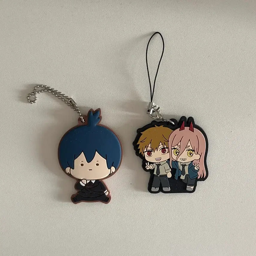 [BUNJANG] Chainsaw Man Aki Power Denji Gacha Rubber Strap Keychain / 체인소맨 아키 파워 덴지 키링 가챠 러버 스트랩