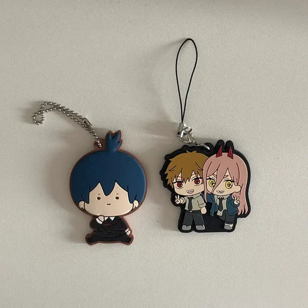 [BUNJANG] Chainsaw Man Aki Power Denji Gacha Rubber Strap Keychain / 체인소맨 아키 파워 덴지 키링 가챠 러버 스트랩