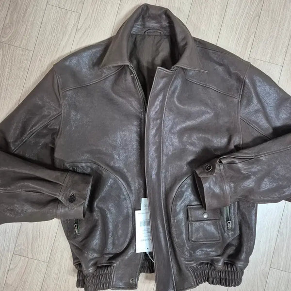 [BUNJANG] Churchill Romper Lambskin Leather Jacket / 처칠롬퍼 가죽자켓(택 달린 새상품)