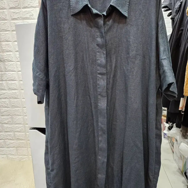 [BUNJANG] COS Black Linen Blend Shirt Dress / COS 셔츠 원피스 블랙