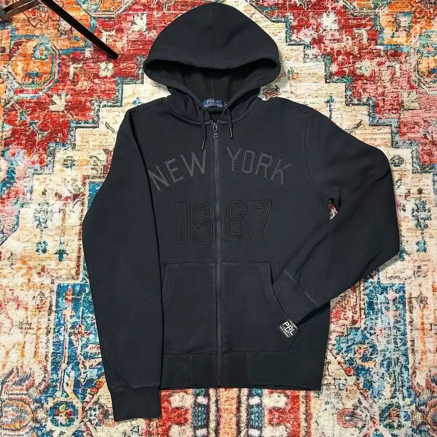 [BUNJANG] Polo Ralph Lauren New York Patch Zip-Up Hoodie / [M] 폴로 랄프로렌 뉴욕 패치 후드집업