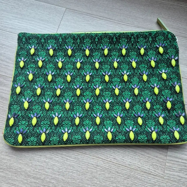 [BUNJANG] Green Pattern Clutch Bag / 초록색 패턴 클러치백