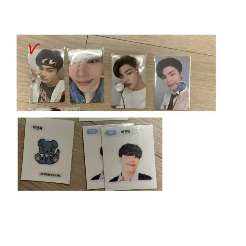 [BUNJANG] ZB1 Park Gunwook Photocard & Ddibu Seal Bundle Set / 제베원 zb1 박건욱 포카&띠부씰 세트 일괄 얼빡