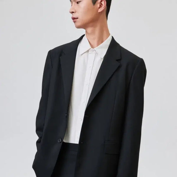 [BUNJANG] The Knit Company Black Blazer M Modernize / 더 니트 컴퍼니 블랙 블레이저 M 모더나이즈