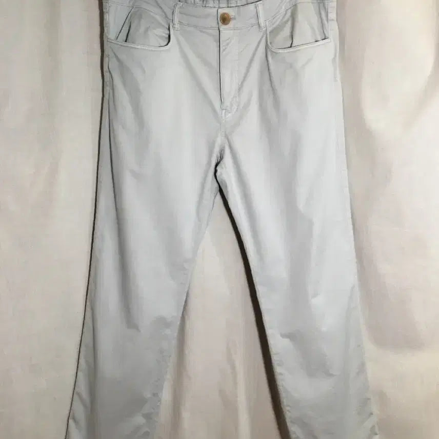 [BUNJANG] Time Homme Grey Straight Chino Pants (34-inch) / 타임 옴므 그레이 스트레이트 치노 팬츠 34인치