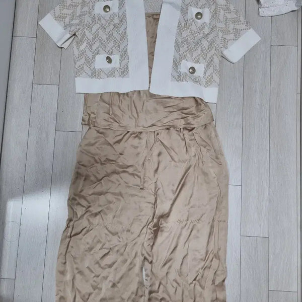 [BUNJANG] ORR Satin 3-Piece Set / ORR 새틴 셋업 3piece M
