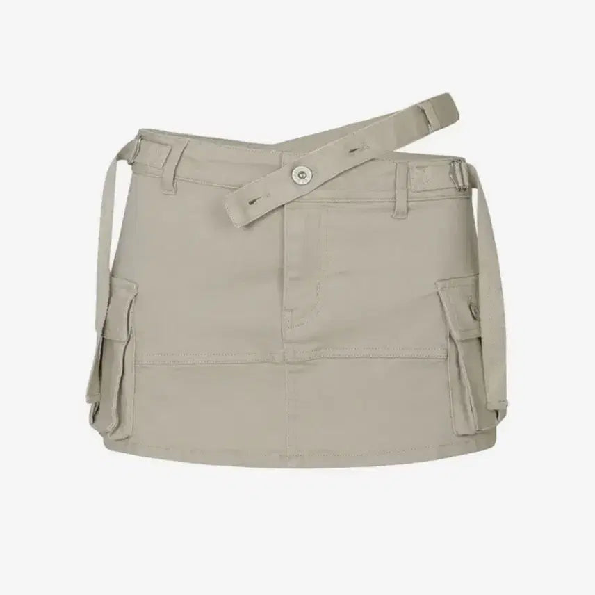 [BUNJANG] PAIN OR PLEASURE NIX Mini Skirt Beige S / 페인오어플레져 닉스 미니 스커트 베이지 s