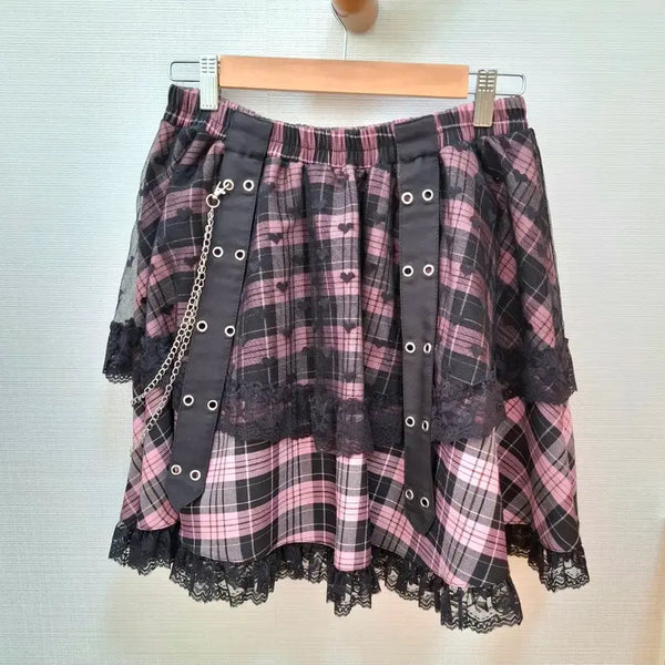 [BUNJANG] ACDC RAG LOVE PUNK Plus Size Pleated Skirt / acdc rag LOVE PUNK 플러스사이즈 프리 치마