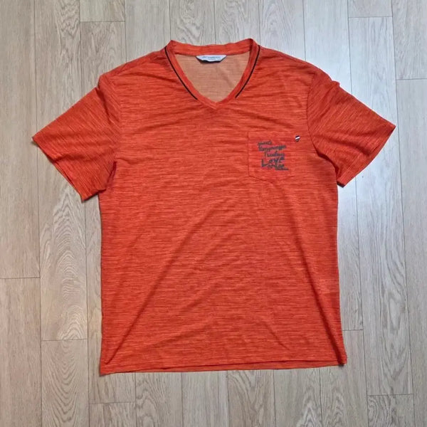 [BUNJANG] Kim Young Joo Sports Orange Short Sleeve T-Shirt Size 100 / 미사용 김영주 스포츠 주황색 반팔티 100사이즈 (줄자사진 참고하시길요