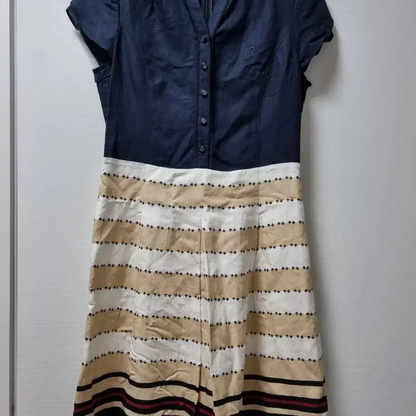 [BUNJANG] Hazzys Rayon Linen A-Line Dress (90) / 헤지스 레이온 린넨 원피스 90