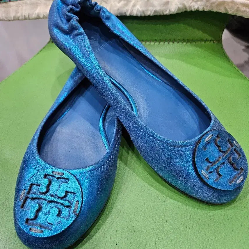 [BUNJANG] Tory Burch Blue Flat Shoes Size 5.5 / 토리버치 플랫 슈즈 블루 5.5사이즈