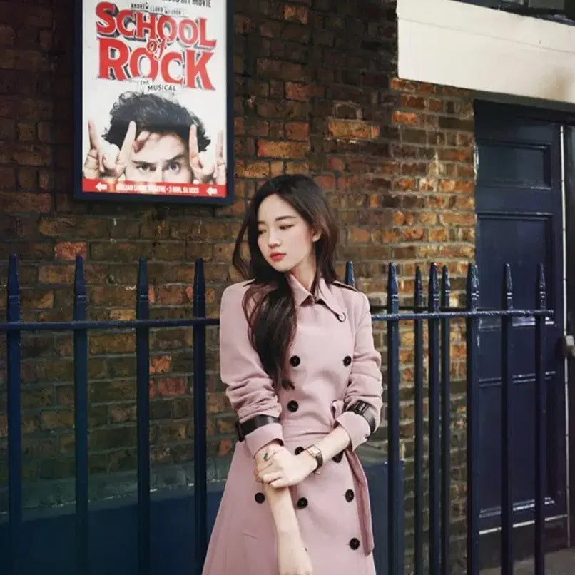 [BUNJANG] Milk Cocoa Made Trench Coat Pink Small / (새상품 택있음)밀크코코아 제작 트렌치코트
