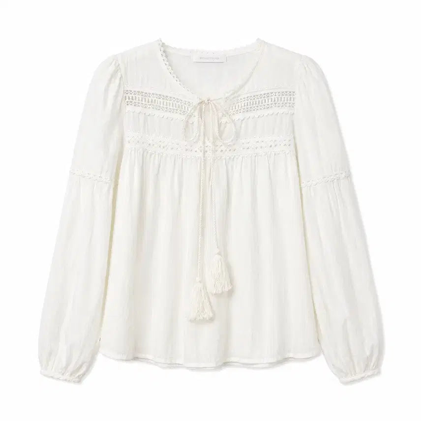 [BUNJANG] Page Flynn Ivory Lace Blouse / 페이지플린 아이보리 레이스 블라우스