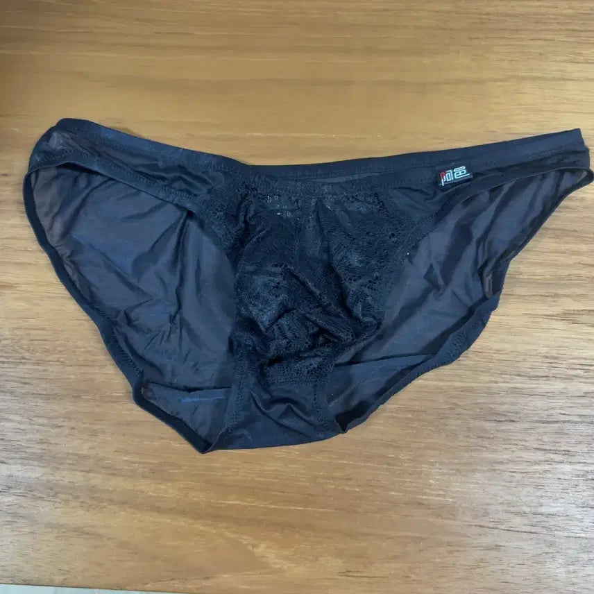 [BUNJANG] Men's Black Lace Detail Briefs / 남자 삼각 팬티 속옷