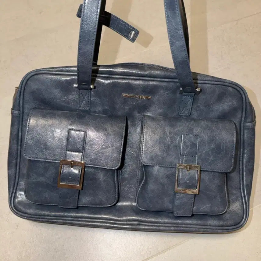 [BUNJANG] Fill in the Blank PK Shoulder Bag Marble Denim Blue / Fill in the blank PK 숄더백 마블 데님 블루