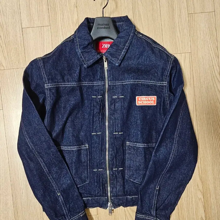 [BUNJANG] Zara Harry Lambert Collaboration Zip-Up Denim Jacket / [s] 자라 해리램버트 집업 청자켓