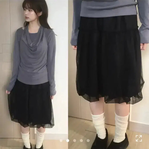 [BUNJANG] Midmi House Balloon Midi Skirt / 미드미하우스 벌룬 미디 스커트
