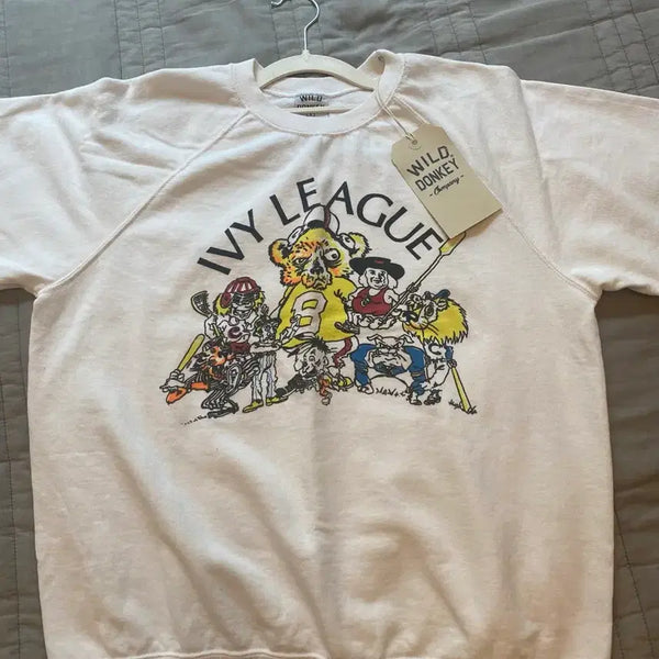 [BUNJANG] Wild Donkey Short Sleeve Sweatshirt (New) - Size S / 와일드동키 반팔 맨투맨(새상품) s