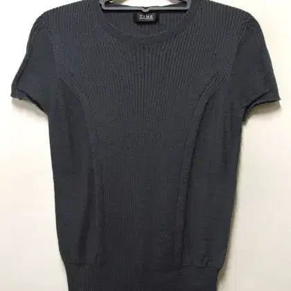 [BUNJANG] TIME Monite Knit Top Charcoal / TIME 모니트 택90 F