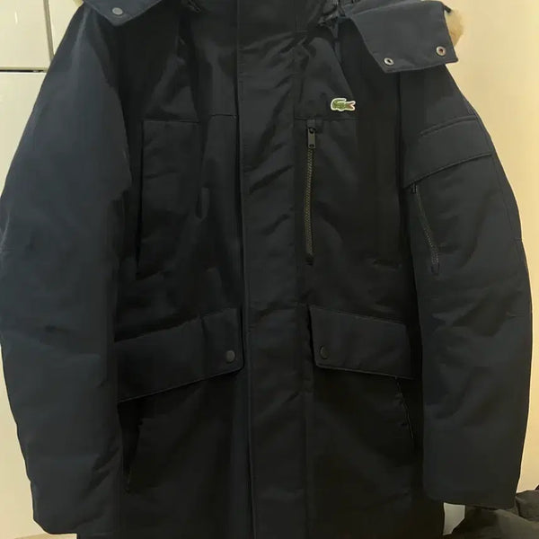[BUNJANG] Lacoste Duck Down Parka Jacket Navy / 라코스테 야상 덕다운 패딩 100~슬림105