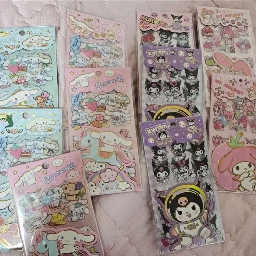 [BUNJANG] Sanrio Cinnamoroll, Kuromi, My Melody Sticker Set / 산리오 시나모롤 쿠로미 마이멜로디 스티커