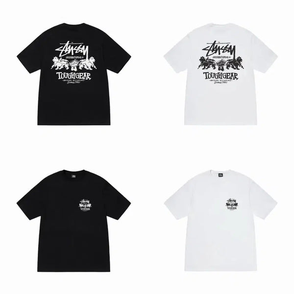 [BUNJANG] Stussy Tough Gear International Lion Graphic T-Shirt (Unisex) / STUSSY 스투시 터프기어 인터내셔널 사자 반팔 티셔츠 남녀공용