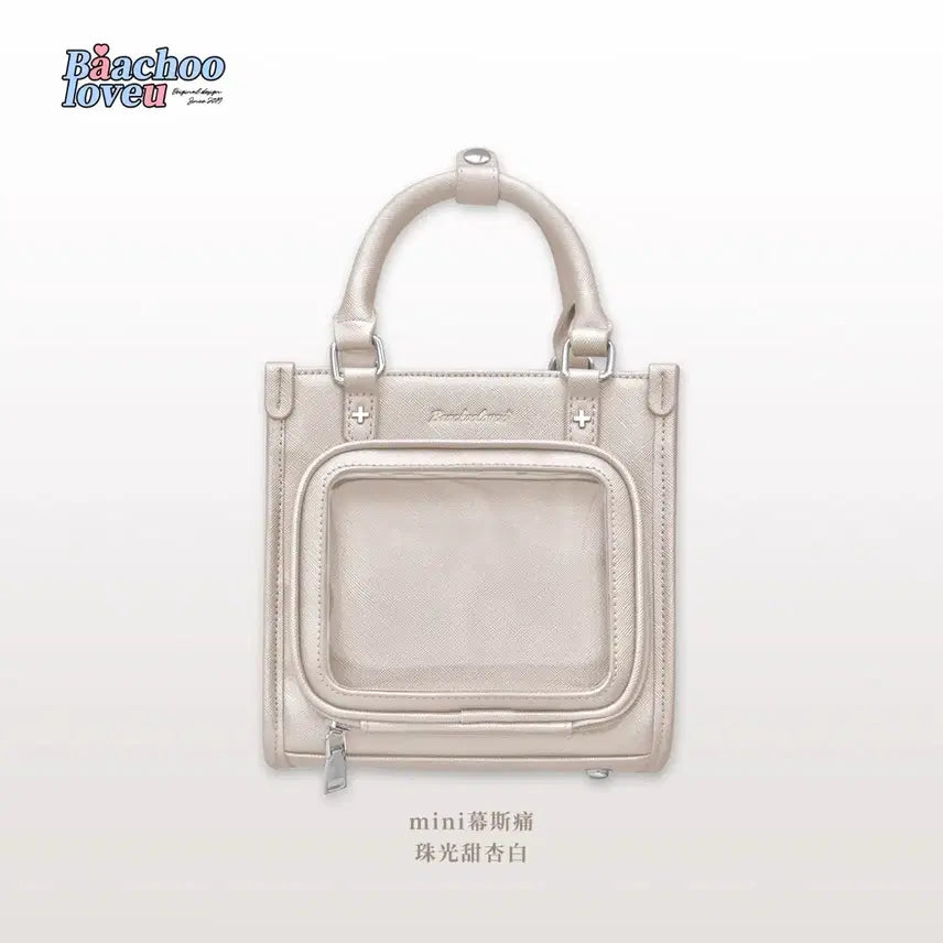 [BUNJANG] Baachoo Mini Ita Bag Shoulder Bag Translucent White / Baachoo 바츄 미니 이타백 숄더백 덕질 가방 투명창 화이트 유백색