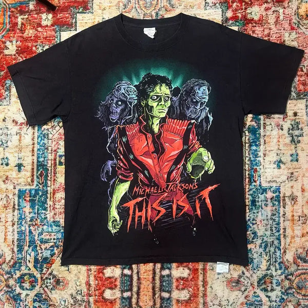 [BUNJANG] Michael Jackson 2000s Thriller Printing Short Sleeve T-Shirt / [M] 00s 마이클 잭슨 스릴러 프린팅 반팔