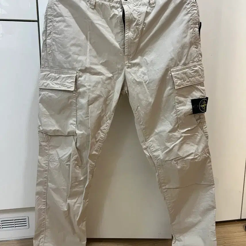 [BUNJANG] Stone Island Beige Cargo Pants (Size 33-34) / 24fw 스톤아일랜드 베이지 카고팬츠 33~34 새상품급