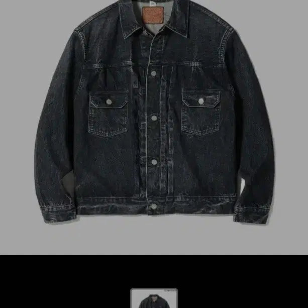 [BUNJANG] Sugar Cane 1953 One Wash Denim Jacket Black 38 / 슈가케인 1953 에이징 데님자켓 원워시 블랙 38