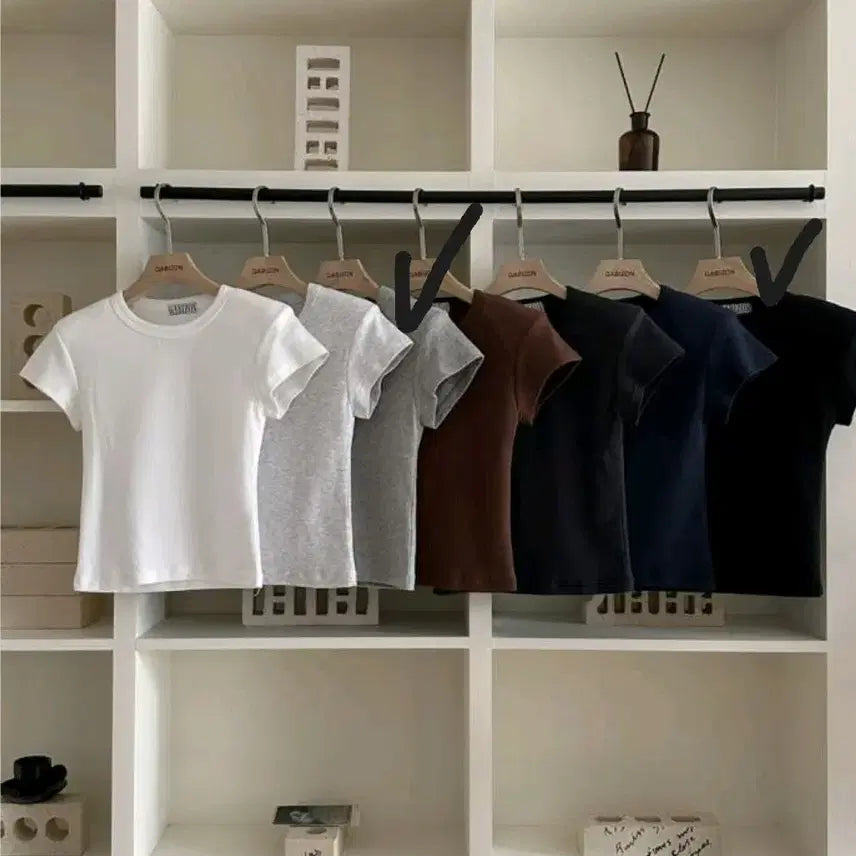 [BUNJANG] Gabijohn New Rappah Sleeve T-Shirt Grey Black Bundle Set / 가비존 뉴랍빠 소매티 그레이 블랙 일괄판매 새상품