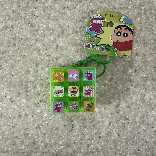 [BUNJANG] Crayon Shin-chan 9-Slot Keycap Keyring / [새상품] 짱구 9구 키캡 키링