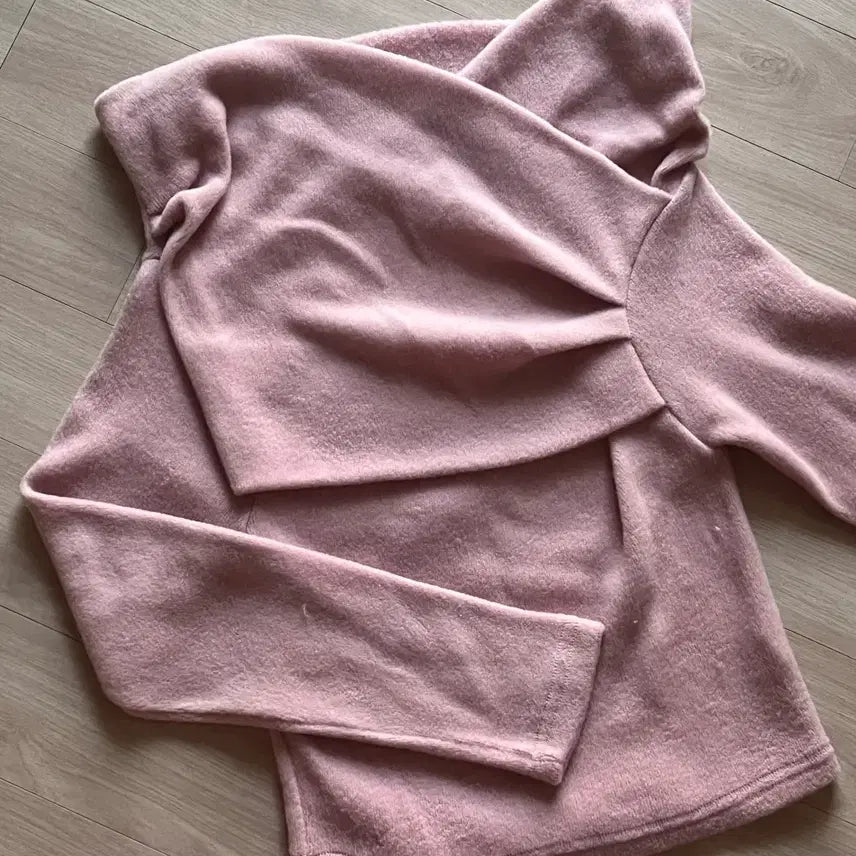 [BUNJANG] Pink Knit Off-Shoulder Top / 핑크색 니트 오프숄더