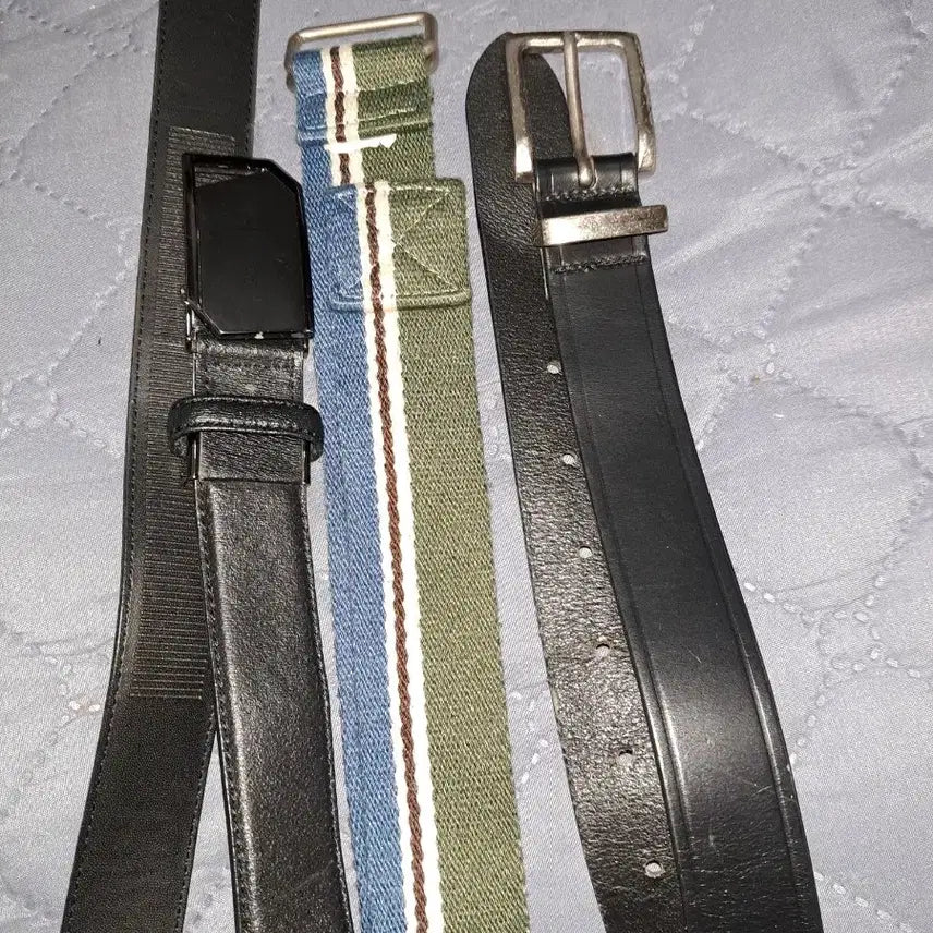 [BUNJANG] Vintage Belt Set (3 pcs) / 빈티지벨트남성용센스있는중고벨트3종