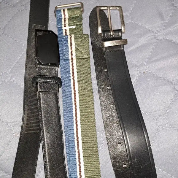 [BUNJANG] Vintage Belt Set (3 pcs) / 빈티지벨트남성용센스있는중고벨트3종