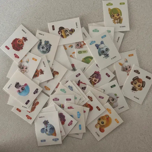 [BUNJANG] TINIFING Sticker Sheet Bundle (Approx. 62 sheets, including Hacheuping) / 티니핑 띠부씰 62장 대량 (하츄핑 등) (판매/교환->산리오/리락쿠마 등)