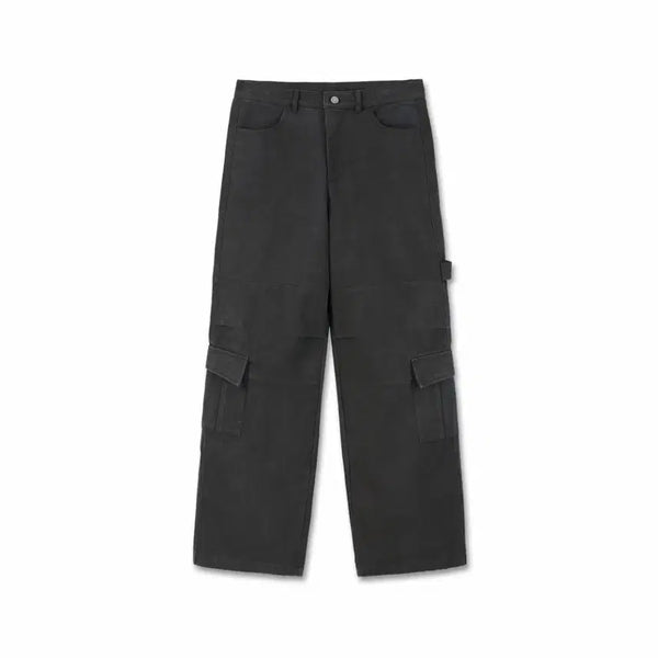 [BUNJANG] 9999Archive Oblique Pocket Wide Cargo Pants Black / [3] 9999아카이브 오블리크 포켓 와이드 카고 팬츠 블랙