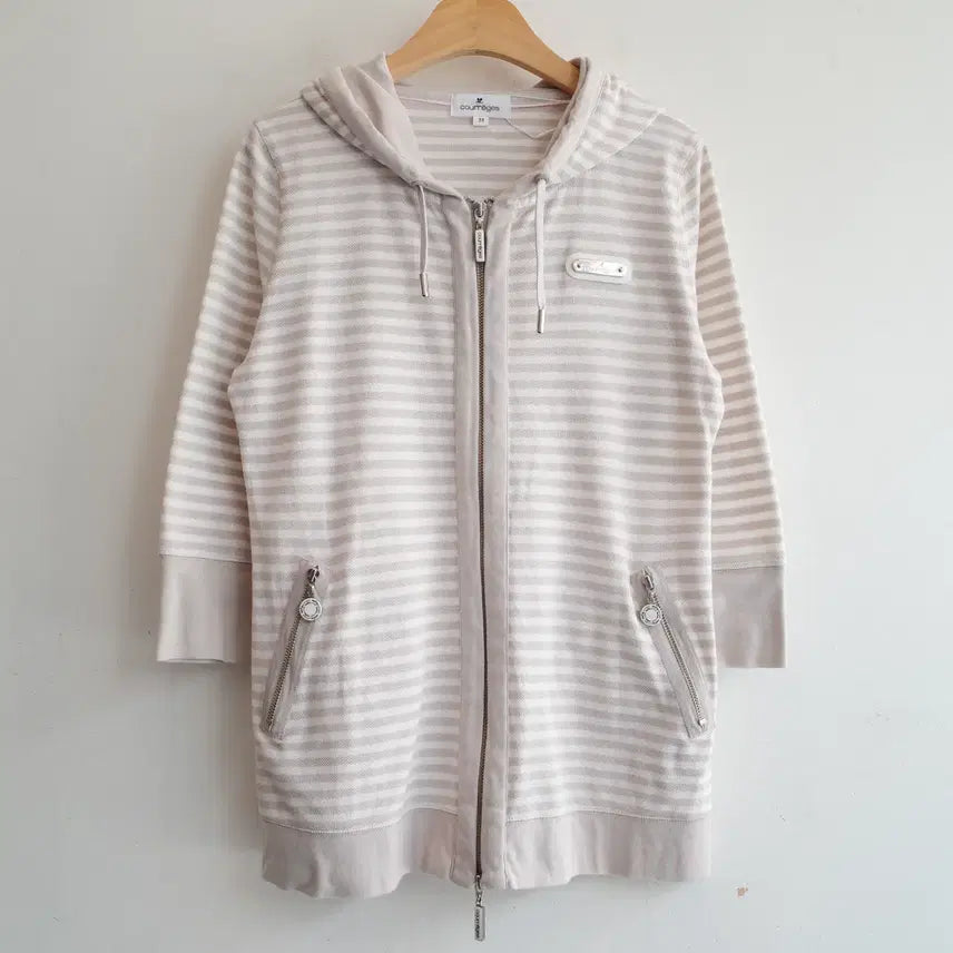 [BUNJANG] Correges Two-Way Zipper Pattern Hoodie / Correges 꾸레쥬 투웨이 집업 패턴 후디