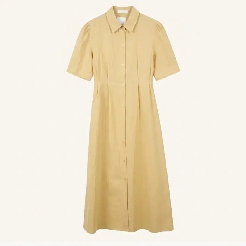 [BUNJANG] THE ZOA Shirt Dress Yellow Free Size / 새상품] THE ZOA 원피스(F)