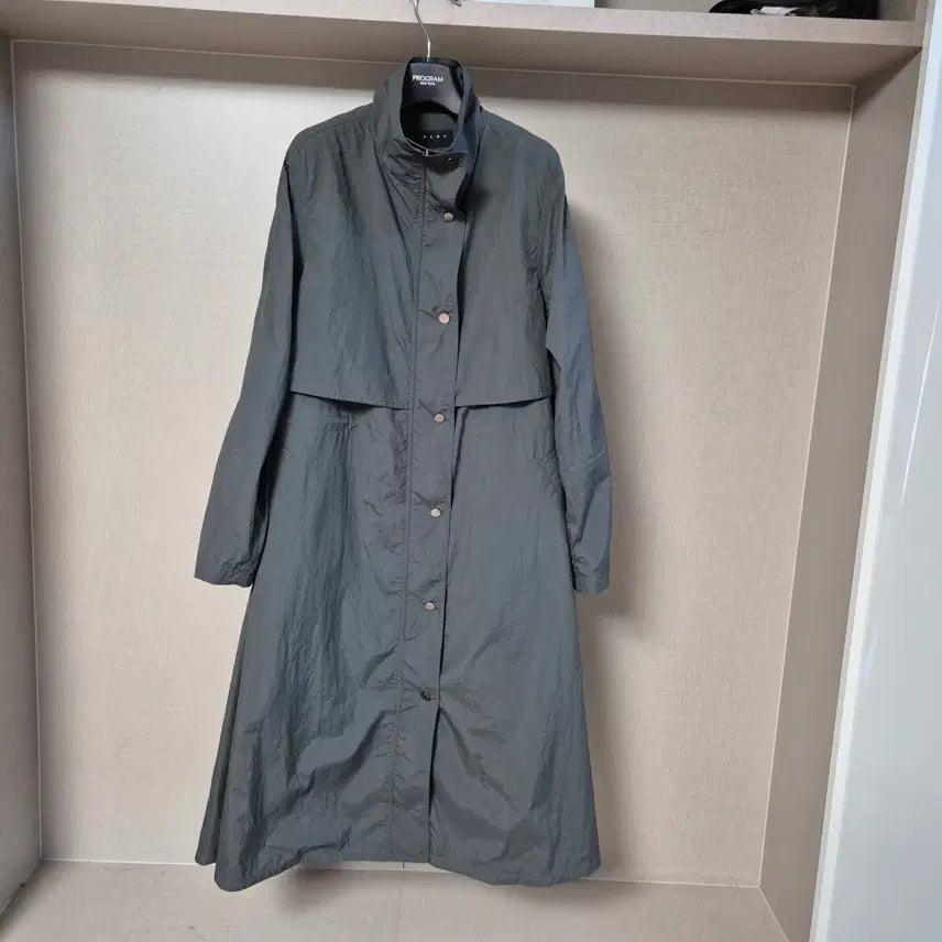 [BUNJANG] Sisley High Neck String Waist Long Field Jacket / 90(42)시슬리 하이넥 허리스트링 롱 야상 점퍼